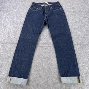 Taylor Stitch Democratic Jeans Mens 30x34 Indigo Denim Button Fly Slim